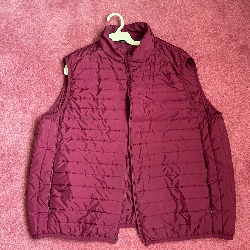 Burgundy vest